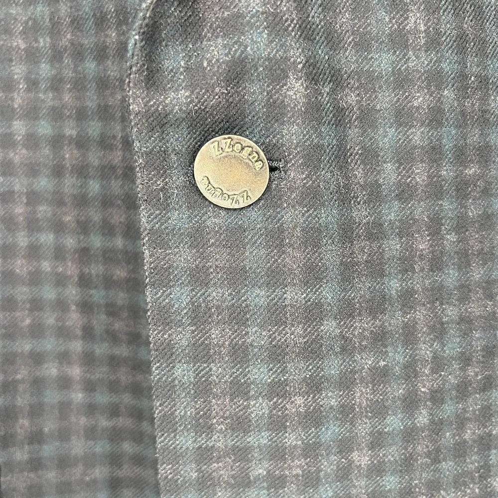 Z Zegna Blazer Mens 52R Wool‎ Plaid Drop 7 Blue Preppy Classic Designer